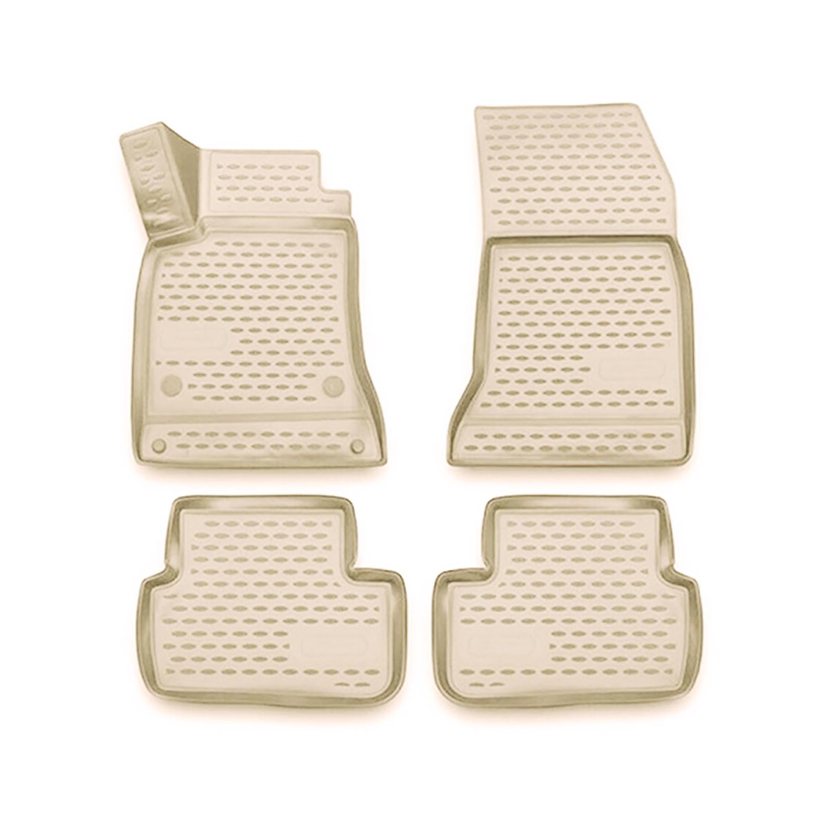 Mercedes GLA Class Floor Mats - Omac - Rubber TPE 4 Pcs - Beige - 2015 Mercedes GLA Class Floor Mats - Omac - Rubber TPE 4 Pcs - Beige - 2015